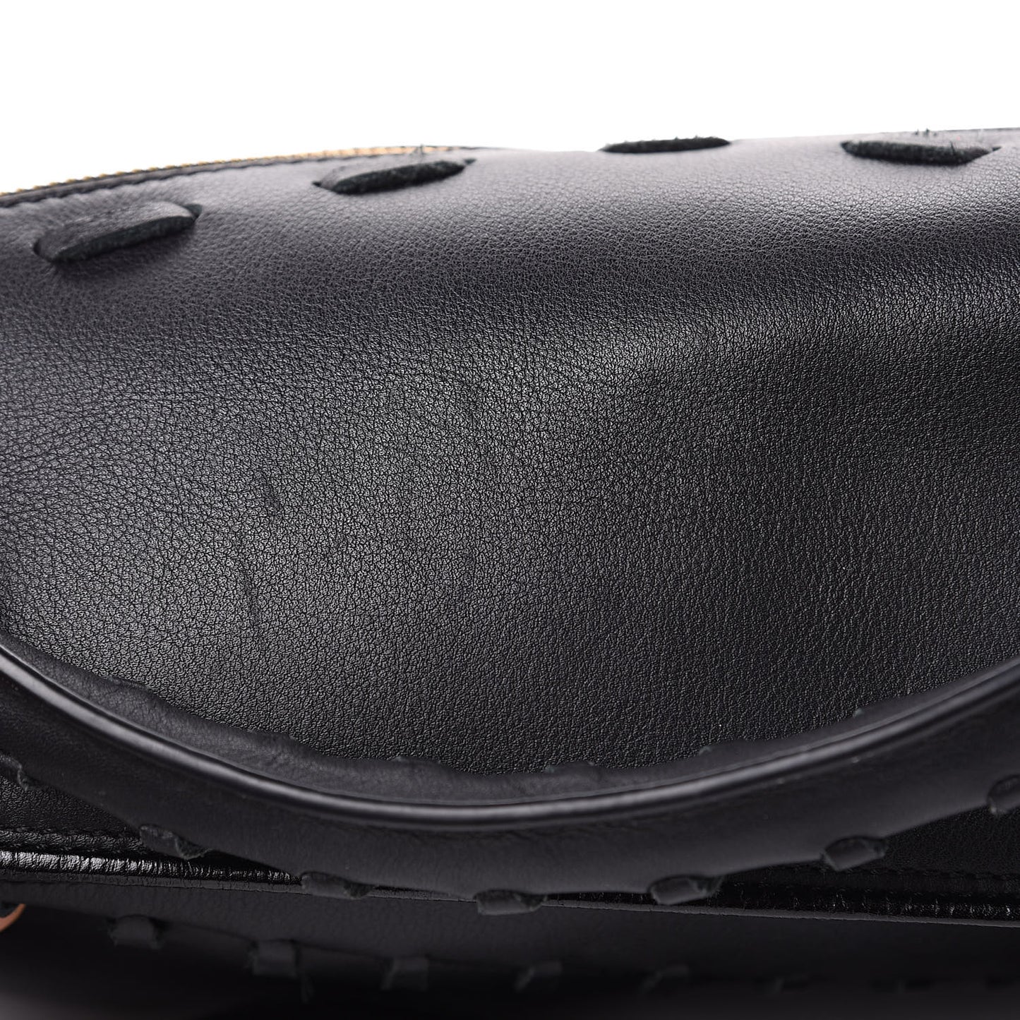 Calfskin Small Whipstitch Puzzle Bag Black