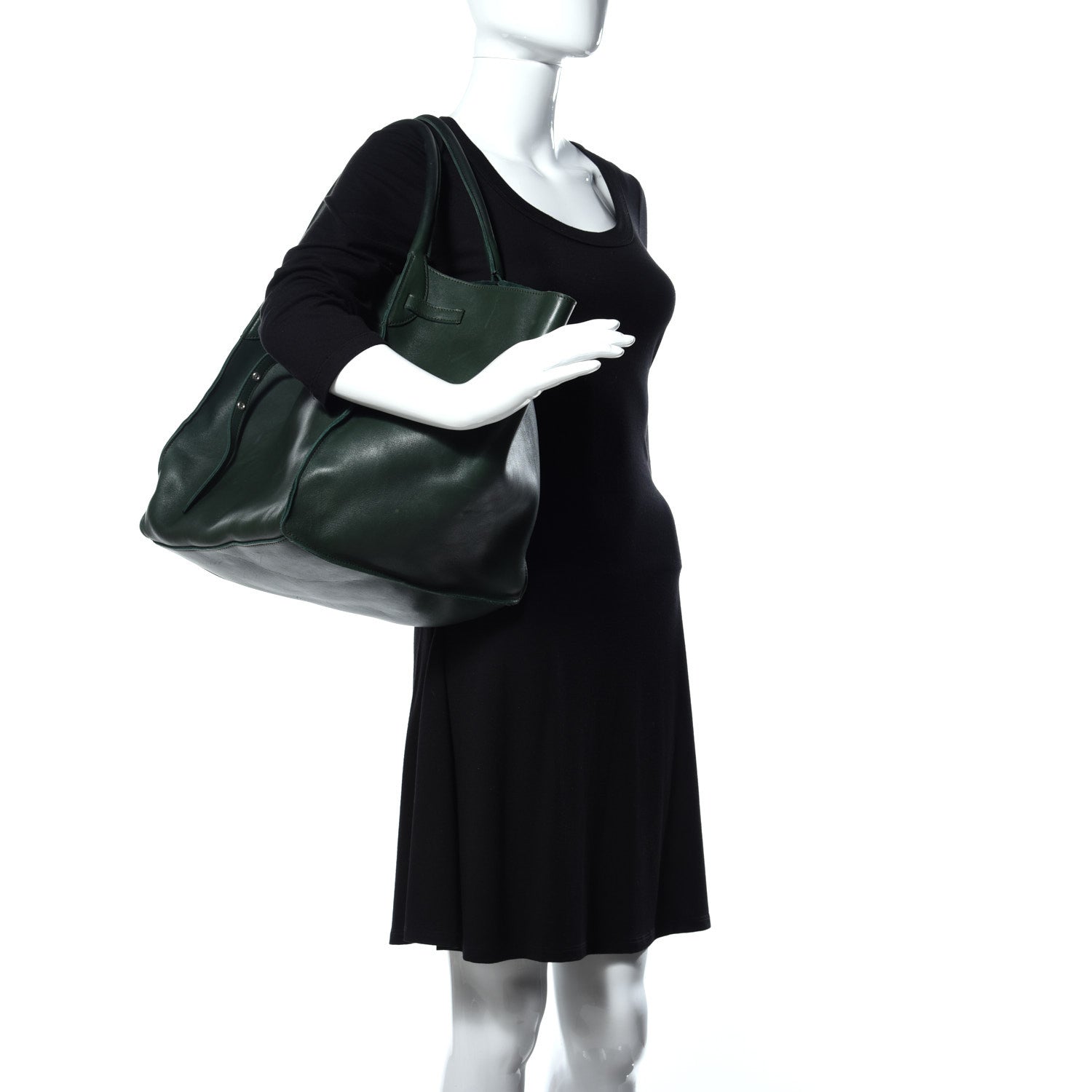 Celine Smooth Calfskin Medium Big Bag Dark Green 2 of 11
