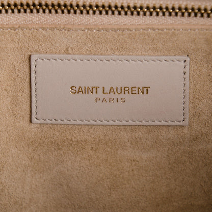 Saint Laurent Calfskin Classic Duffle 6 Dove White 7 of 9