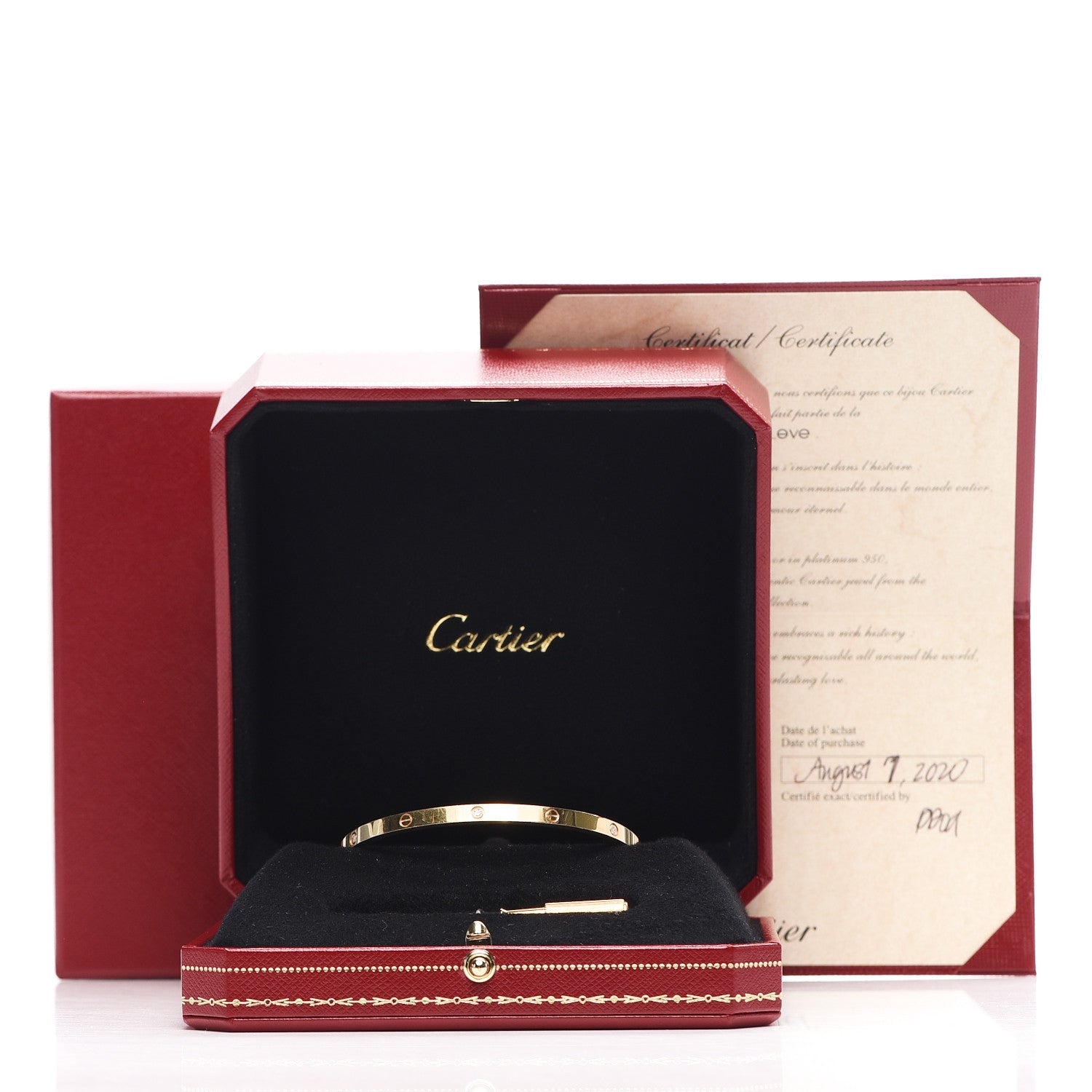 Cartier 18K Yellow Gold 6 Diamond Small LOVE Bracelet 18 8 of 8