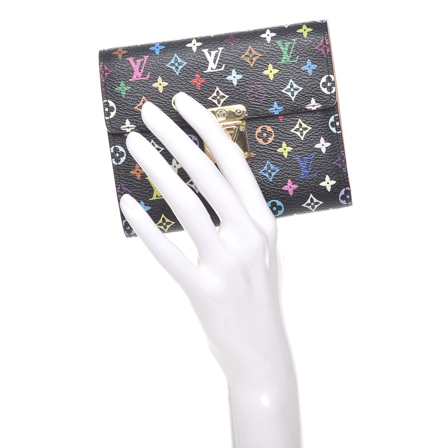 Louis Vuitton Monogram Multicolor Koala Wallet Black 2 of 9