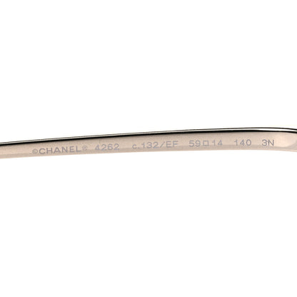 Chanel Butterfly Removable Pearl Chain Sunglasses 4262 Brown 6 of 8