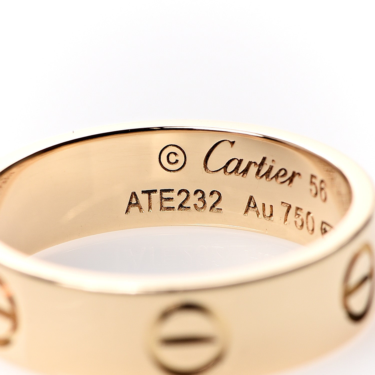Cartier 18K Yellow Gold 5.5mm LOVE Ring 56 7.5 4 of 5