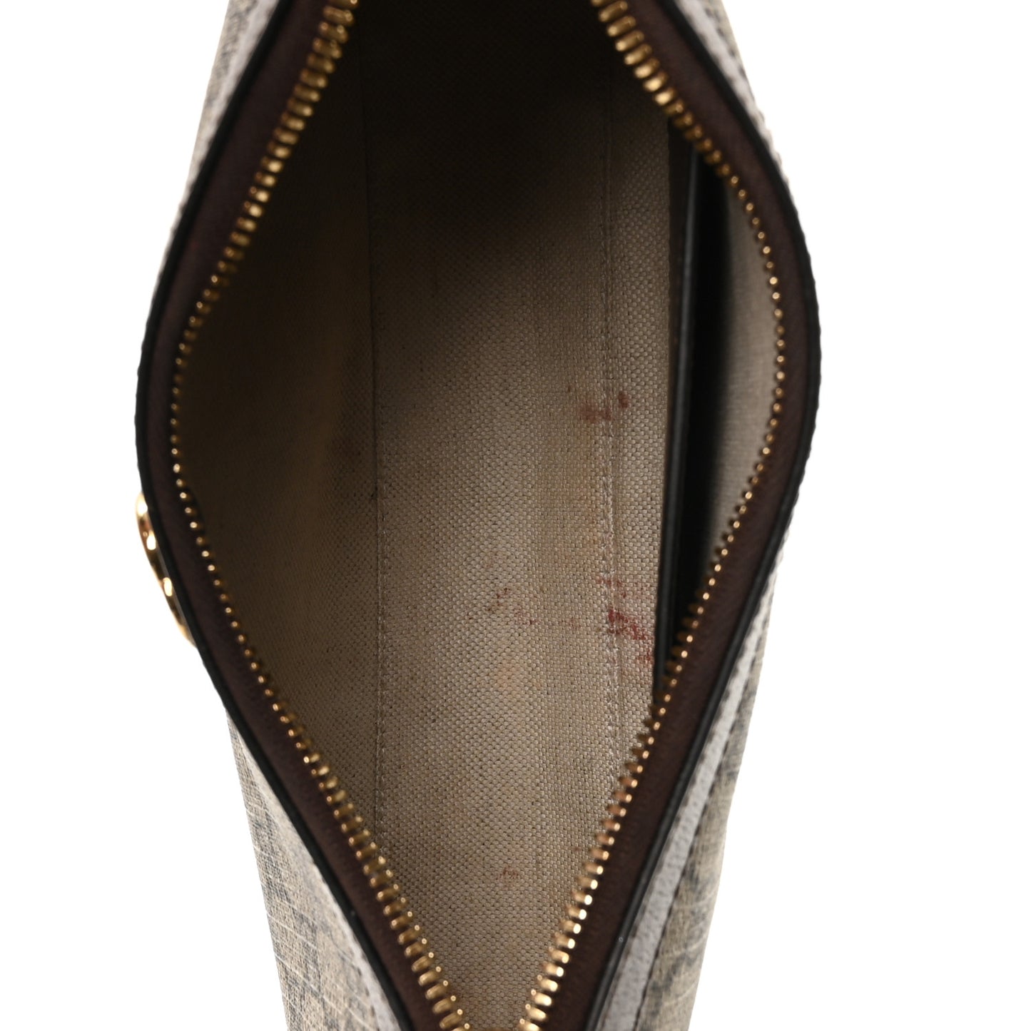 GG Supreme Monogram Textured Dollar Calfskin Web Small Ophidia GG Handbag Beige Ebony New Acero