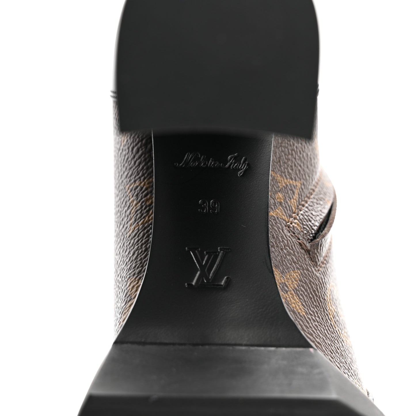 Patent Calfskin Monogram Star Trail Ankle Boots 39 Black