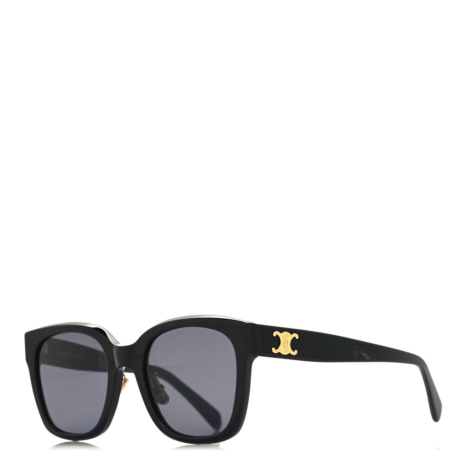 Celine Acetate Triomphe 01 Square Sunglasses CL 40222F Black 1 of 9