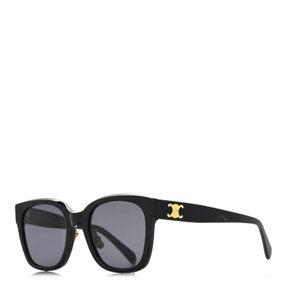 Celine Acetate Triomphe 01 Square Sunglasses CL 40222F Black 1 of 9