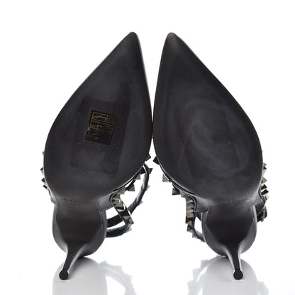 Valentino Garavani Nappa Rockstud Ankle Strap Pumps 36.5 Black 5 of 8