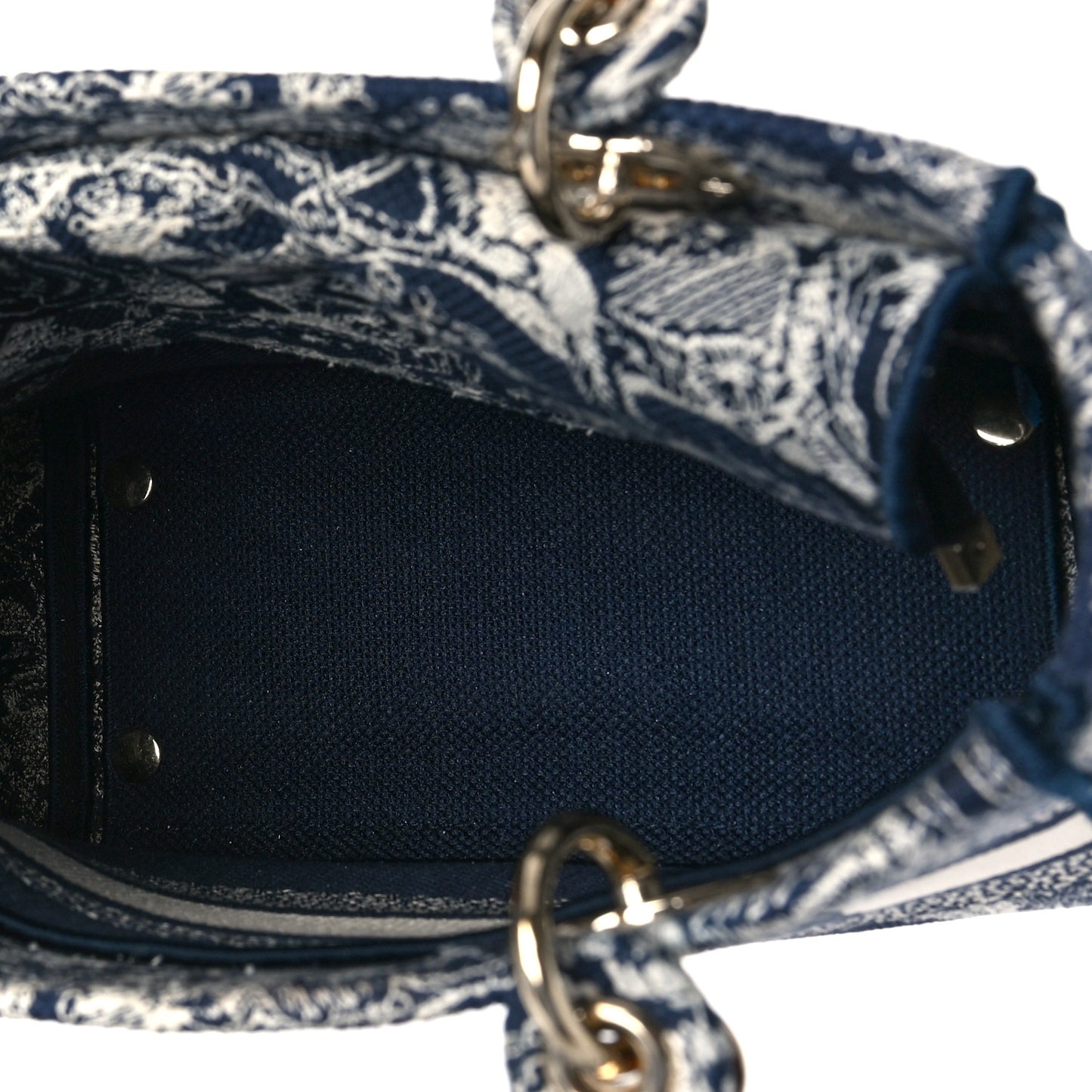 Toile de Jouy Embroidered Medium Lady D-Lite Blue