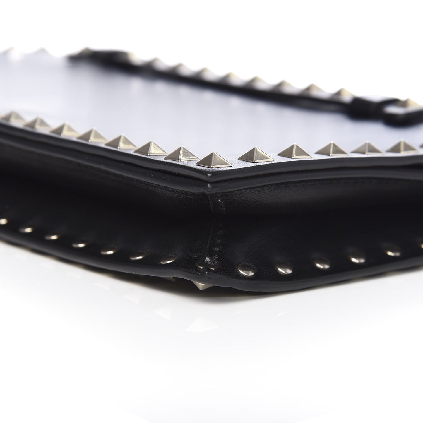 Nappa Rockstud Wristlet Clutch Black