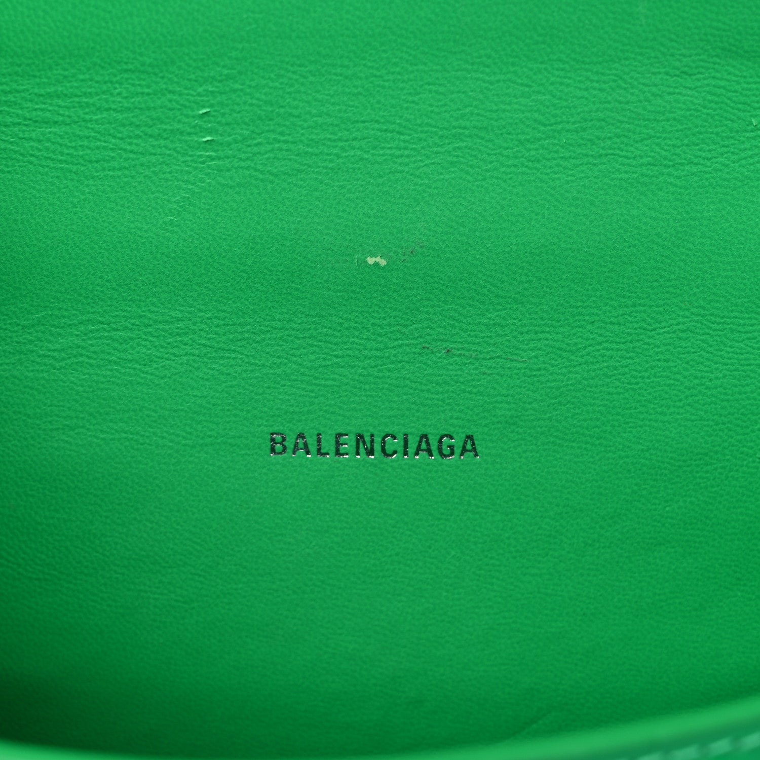 Balenciaga Shiny Calfskin Tonal B Crocodile Embossed Hourglass Top Handle Bag XS Vivid Green 6 of 11