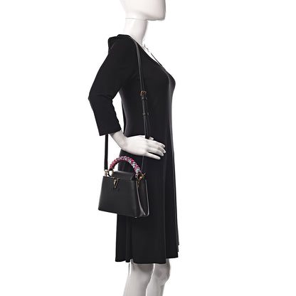 Louis Vuitton Taurillon Braided Capucines Mini Black 2 of 12