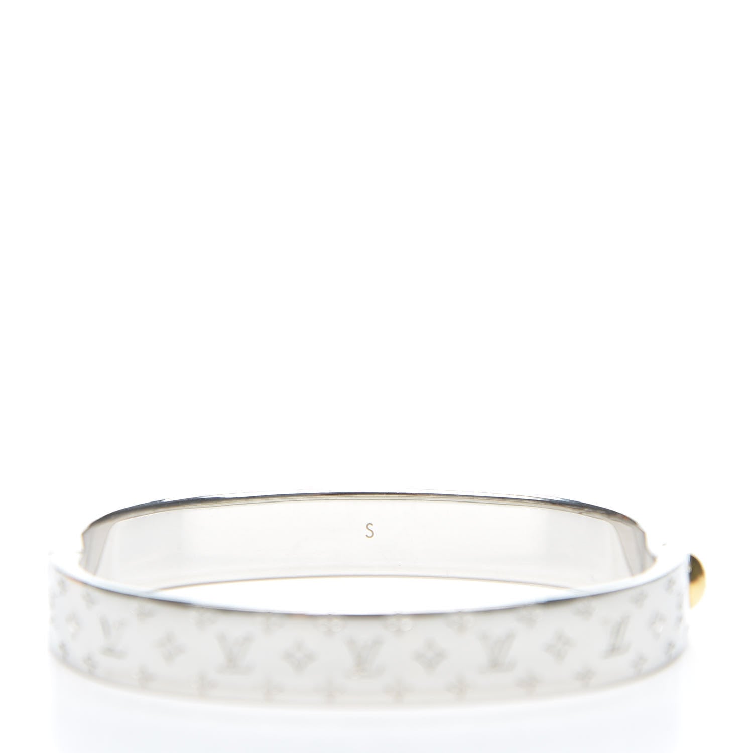 Louis Vuitton Palladium Monogram Nanogram Cuff S 4 of 6