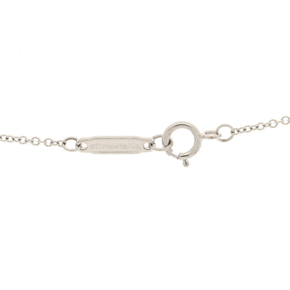 Tiffany 18K White Gold Diamond Small T Smile Pendant Necklace 4 of 4