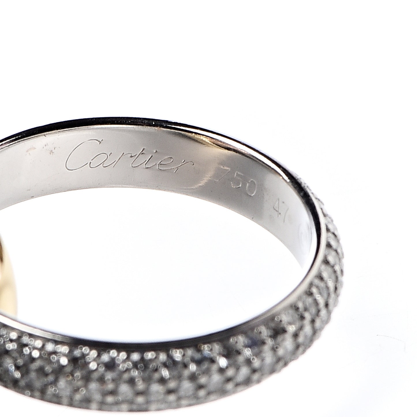 18K White Yellow Pink Gold Diamond Classic Trinity Paved Ring 47 4