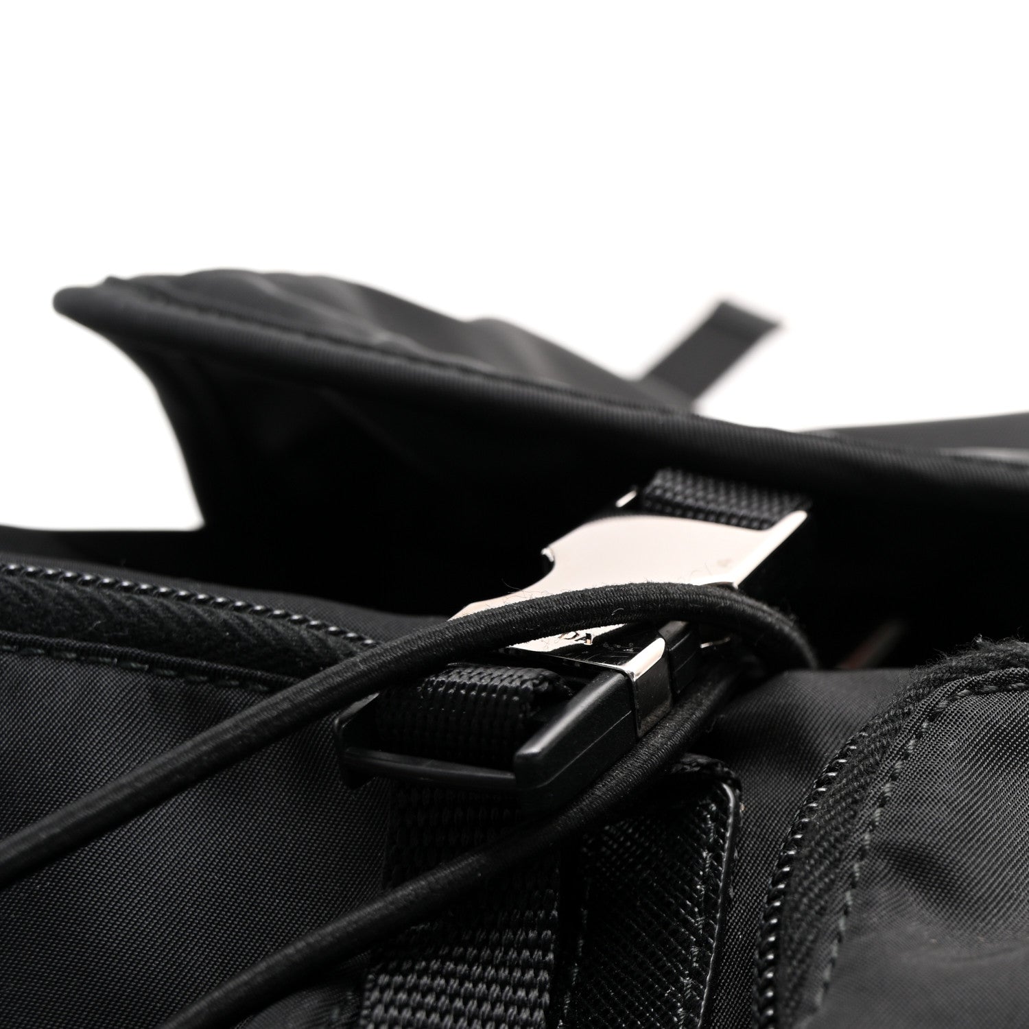 Prada Tessuto Nylon Saffiano Vela Backpack Black 11 of 11