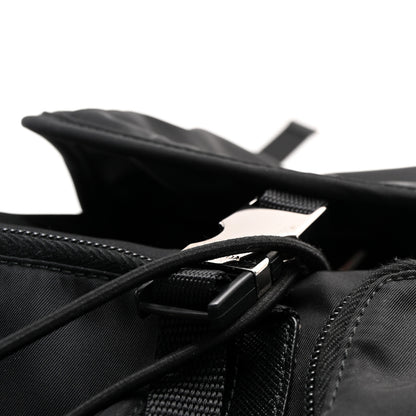 Prada Tessuto Nylon Saffiano Vela Backpack Black 11 of 11