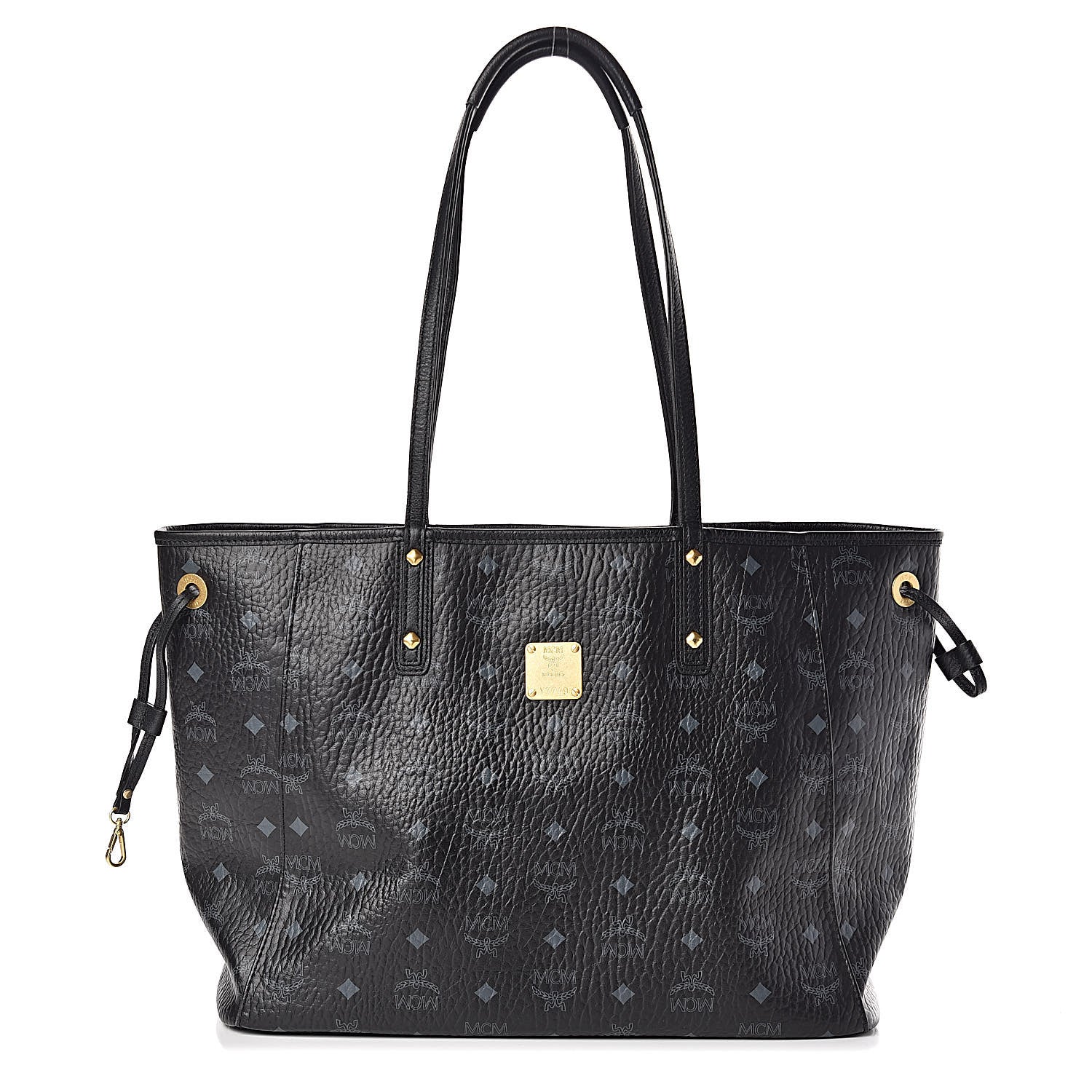 MCM Visetos Medium Project Reversible Shopper Tote Black 1 of 15