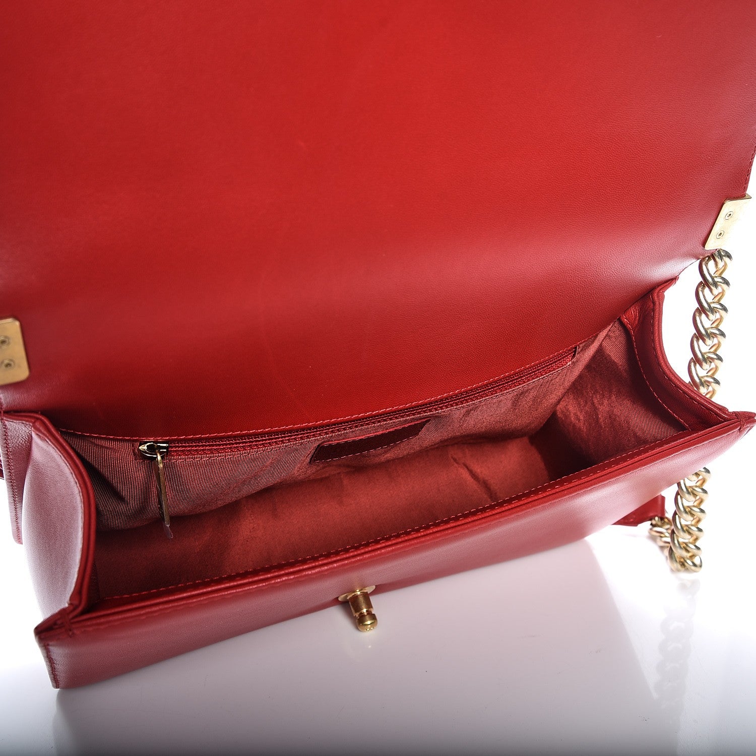 Chanel Lambskin Quilted New Medium Boy Flap Red 5 of 10