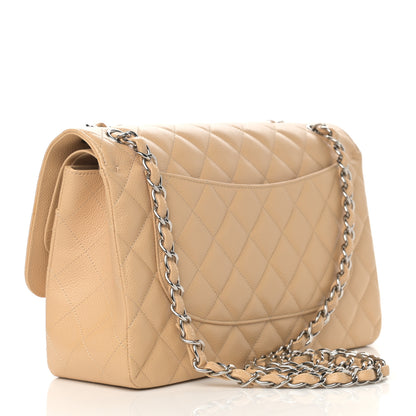 Chanel Caviar Quilted Jumbo Double Flap Beige Clair 4 of 17