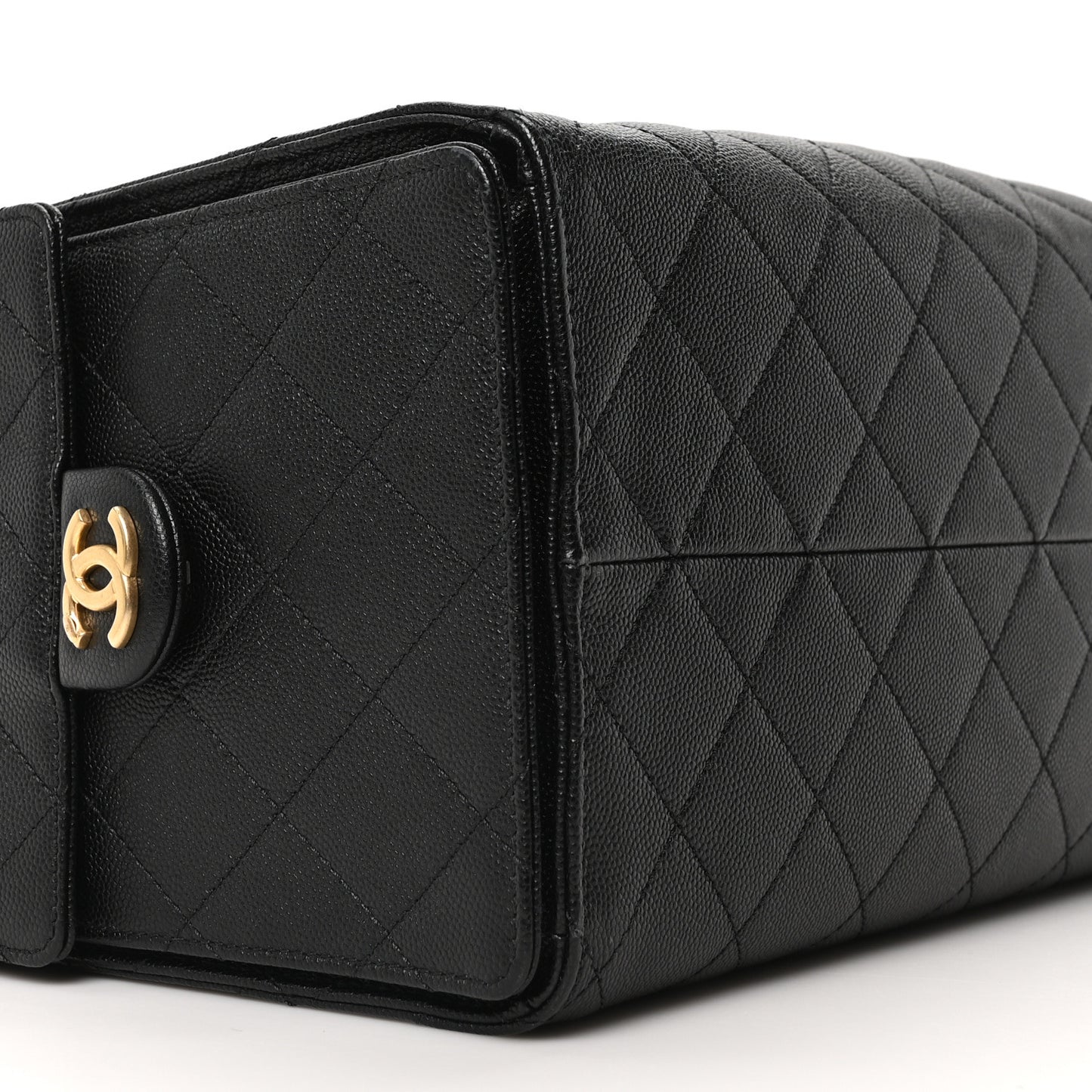 Caviar Quilted Medium Chanel 25 Handbag Black