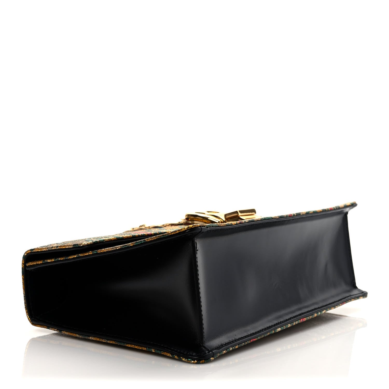 Gucci Iridescent Brocade Small Sylvie Shoulder Bag Gold 4 of 9