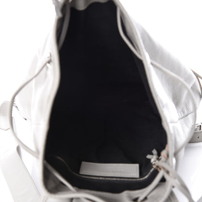 Balenciaga Chevre Silver Metallic Edge Hardware Backpack Gris Glace 5 of 10