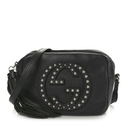 Gucci Pebbled Calfskin Studded Small Soho Disco Bag Black 1 of 15