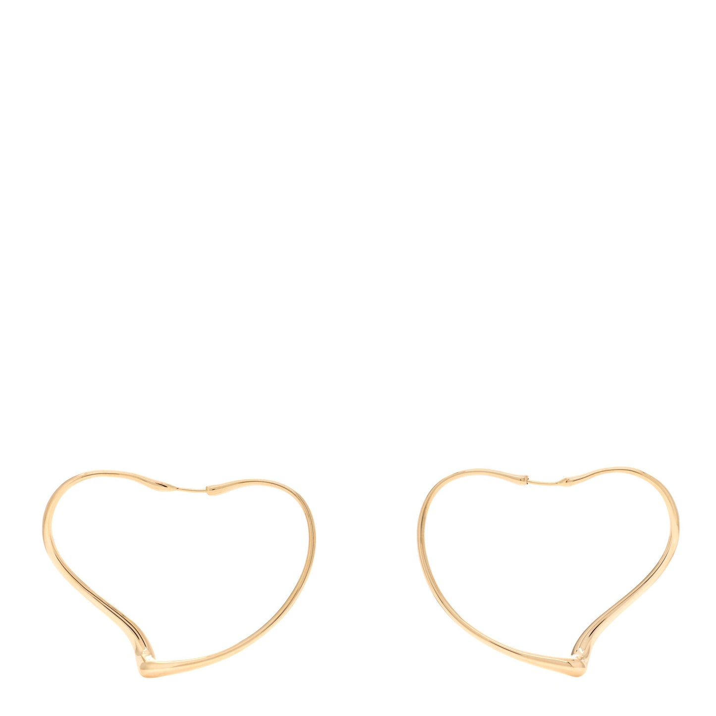 18K Yellow Gold Medium Elsa Peretti Open Heart Hoop Earrings
