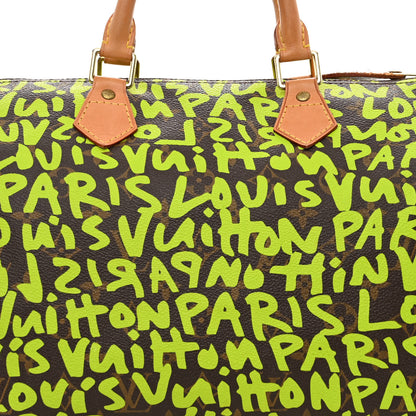 Louis Vuitton Monogram Graffiti Speedy 30 Green 8 of 16