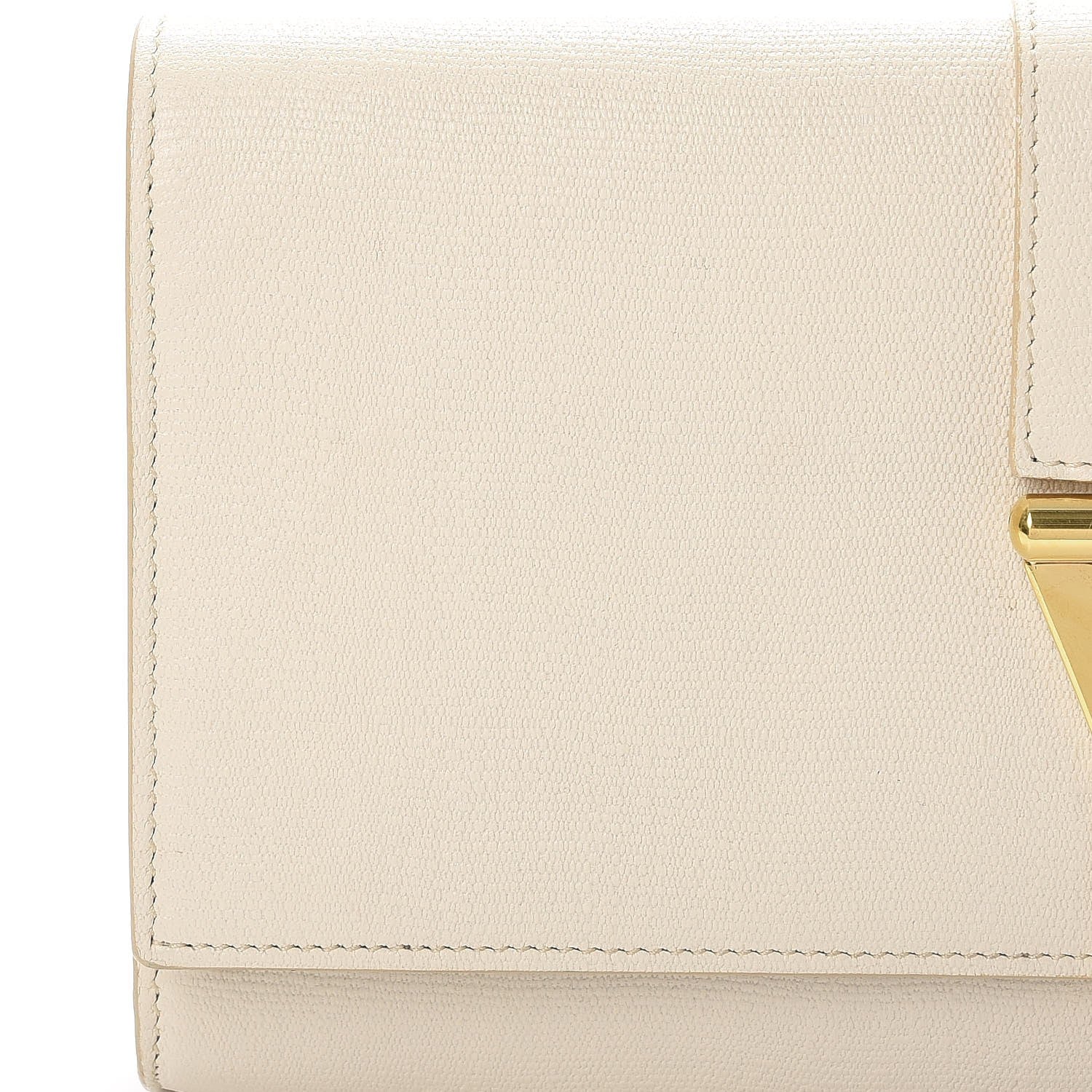 Saint Laurent Textured Calfskin Classic Y Clutch Light Beige 9 of 10