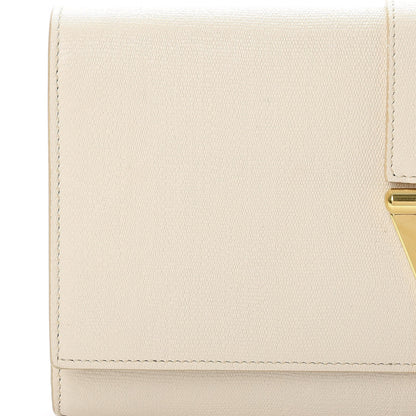 Saint Laurent Textured Calfskin Classic Y Clutch Light Beige 9 of 10