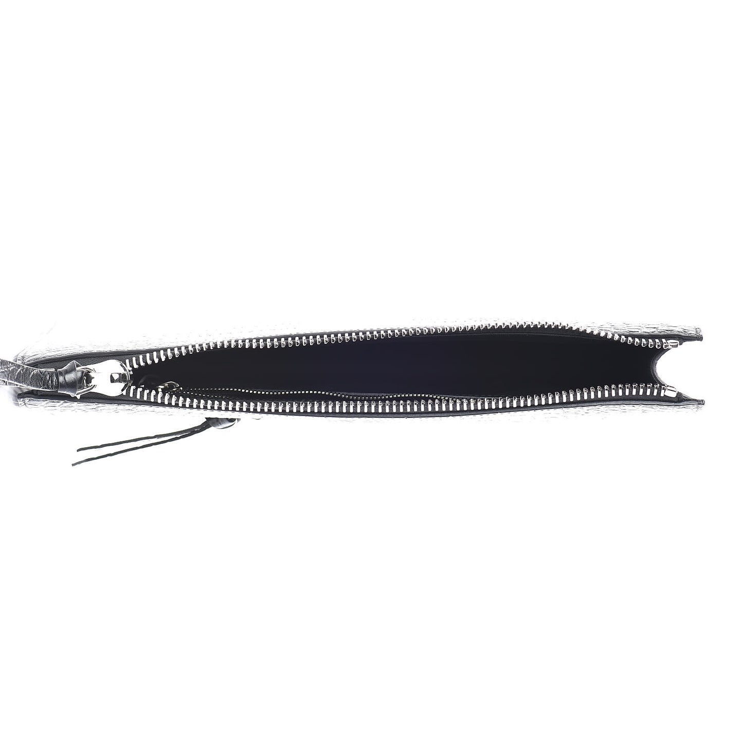 Calfskin Crocodile Embossed Document Holder Black White