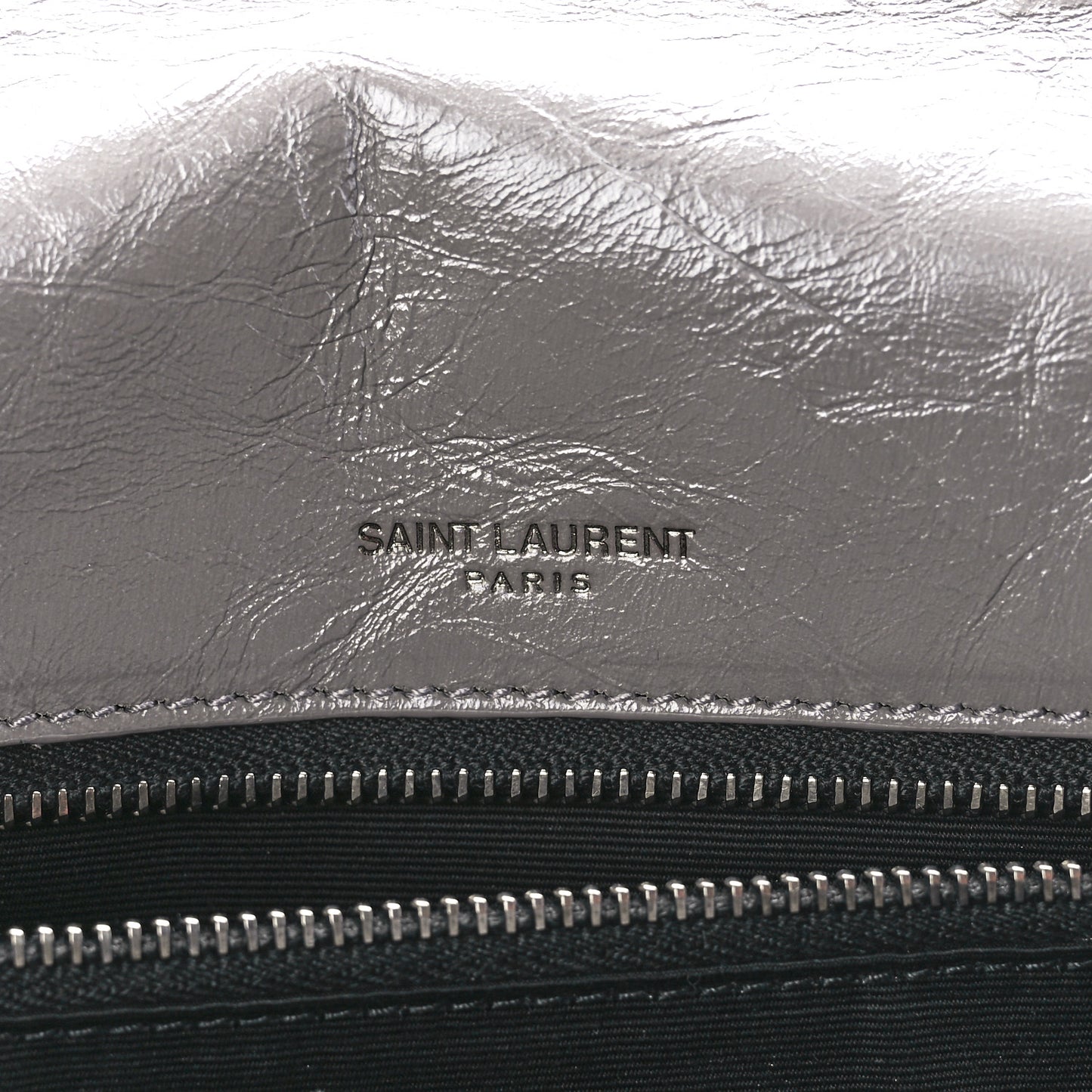 Crinkled Calfskin Matelasse Monogram Medium Niki Chain Satchel Fog
