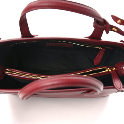 Burberry Grainy Calfskin House Check Medium Banner Tote Mahogany Red 5 of 11