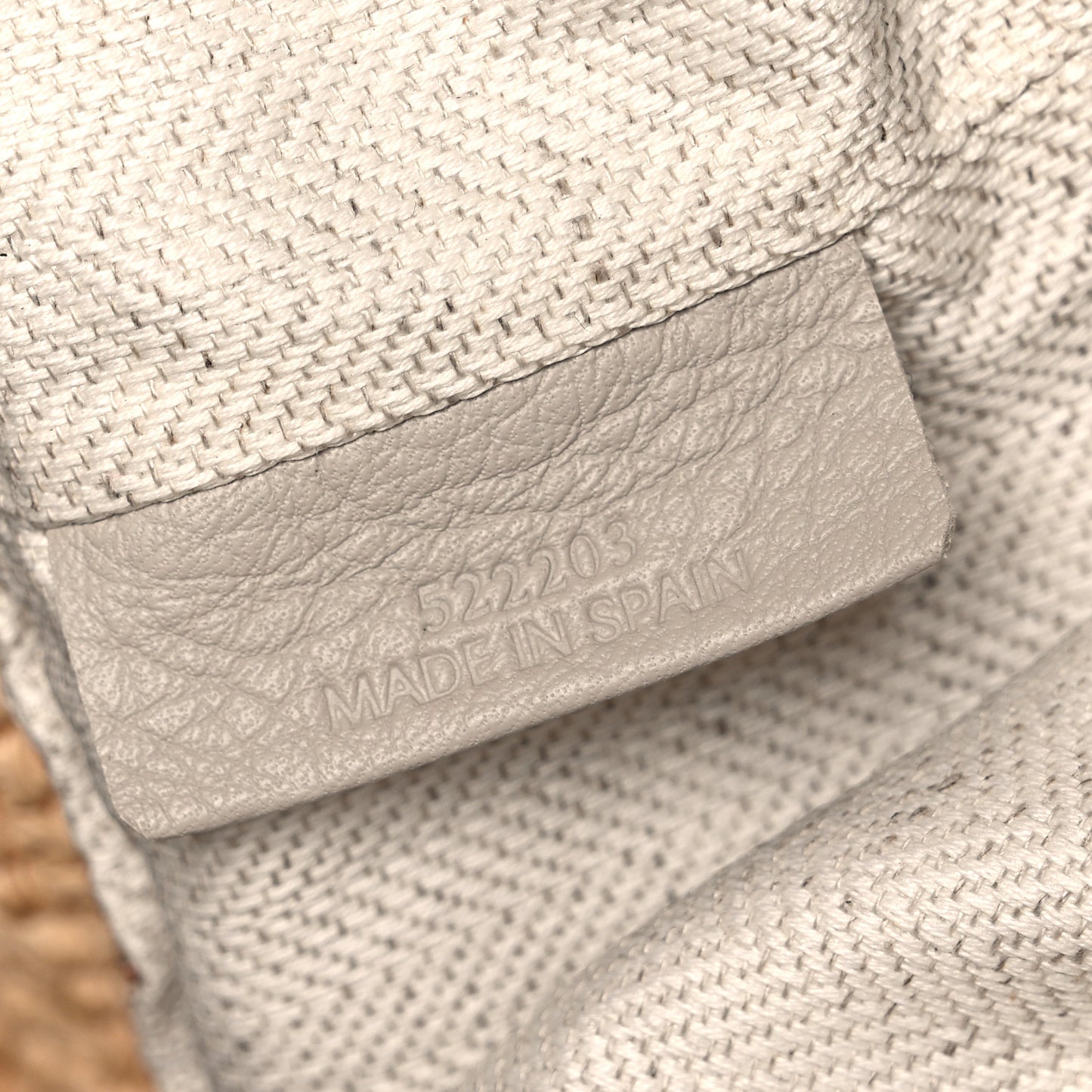 Calfskin Raffia Anagram Paulas Ibiza Pochette Bag Natural Tan