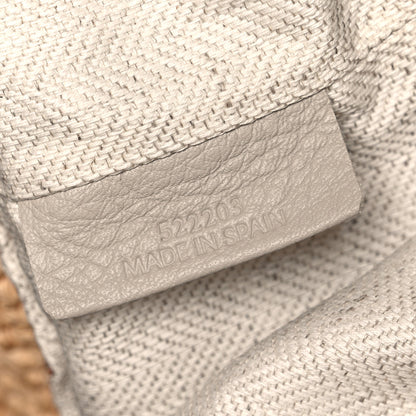 Loewe Calfskin Raffia Anagram Paulas Ibiza Pochette Bag Natural Tan 7 of 10
