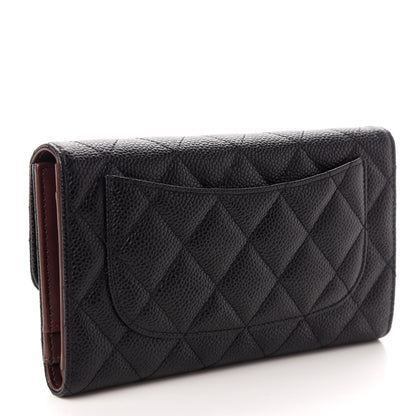 Chanel Caviar Quilted Large Flap Wallet Black 3 of 7