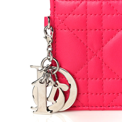 Christian Dior Lambskin Cannage Lady Dior Card Holder Fuchsia 11 of 11