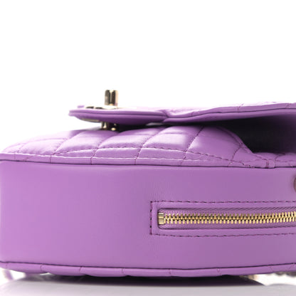 Chanel Lambskin Quilted CC In Love Heart Bag Purple 10 of 11