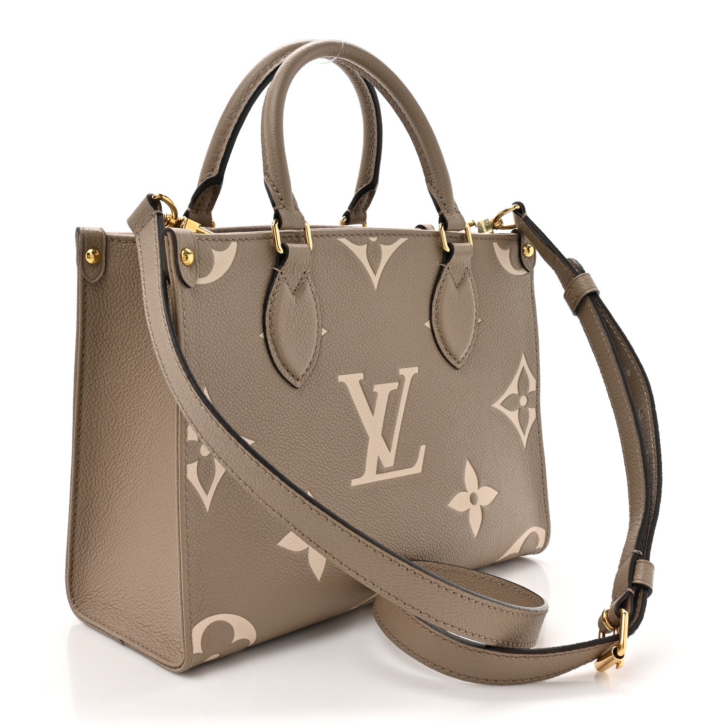 Louis Vuitton Empreinte Monogram Giant Onthego PM Tourterelle Creme 3 of 12