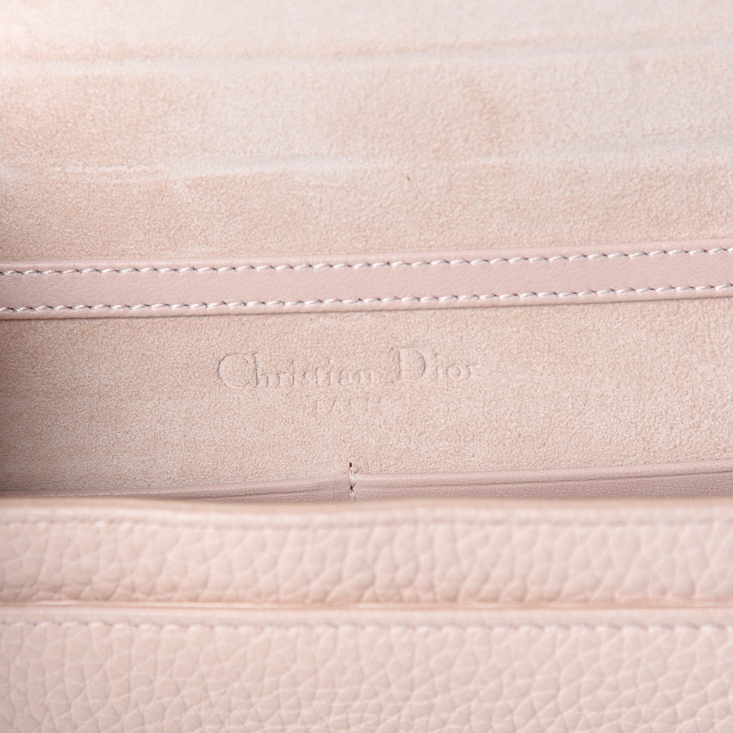 Christian Dior Grained Calfskin Diorama Wallet on Chain Pouch Nude 5 of 10