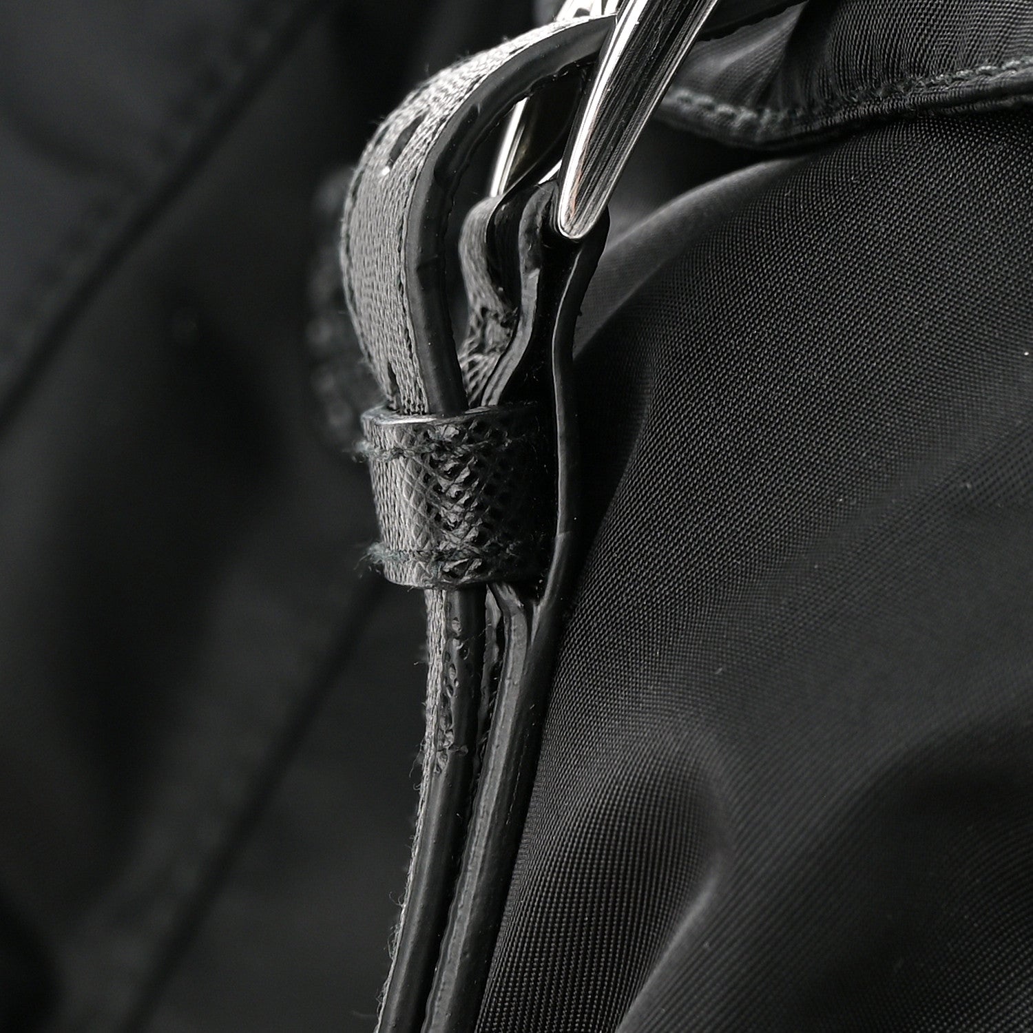 Prada Tessuto Nylon Saffiano Medium Backpack Black 12 of 12