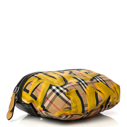 Burberry Vintage Check Graffiti Print Sonny Bum Bag Archive Yellow 5 of 18