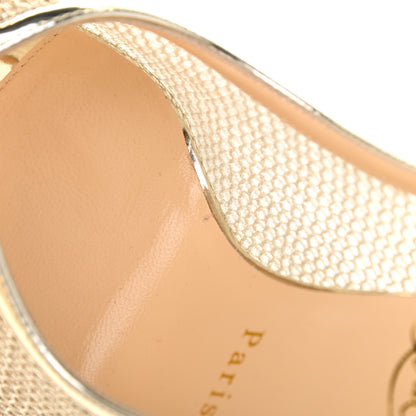 Christian Louboutin Mesh Neoalto 100 Pumps 37.5 Gold 11 of 11