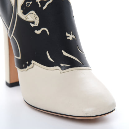 Valentino Garavani Calfskin Panther 110mm Ankle Boots 36 Light Ivory 11 of 13