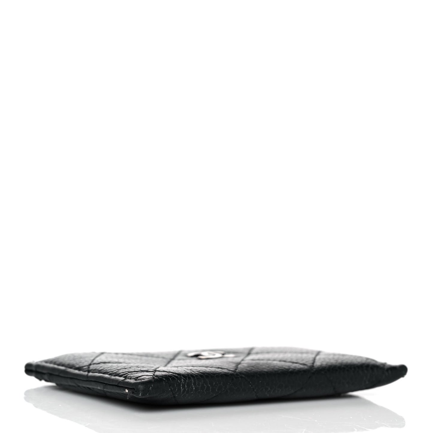 Caviar Quilted Card Holder Black
