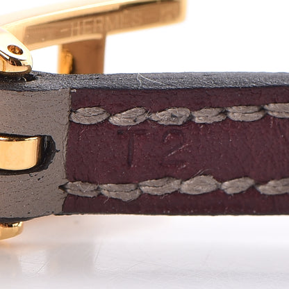 Hermes Swift Behapi Double Tour Bracelet T2 Gris Asphalte Bordeaux 5 of 6