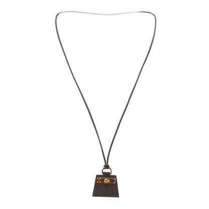 Hermes Swift Small Monpetitkelly Pendant Necklace Etain 3 of 8