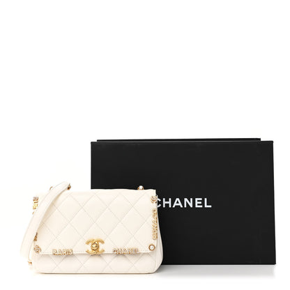 Chanel Lambskin Enamel Strass Quilted Mini Paris Monaco Flap White 11 of 11